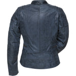 Black Artemis Ladies Leather Motorcycle Jacket