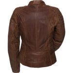 Black Artemis Ladies Leather Motorcycle Jacket