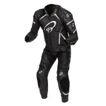 Black Thunder 1-Piece Leather Motorcycle Suit