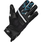 Black Metro Short Leather Motorcycle Gloves