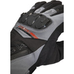 Black Voyage Waterproof Leather Motorcycle Gloves