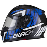 Black Apex Triple Full Face Motorcycle Helmet