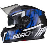 Black Apex Triple Full Face Motorcycle Helmet