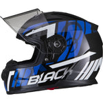 Black Apex Triple Full Face Motorcycle Helmet