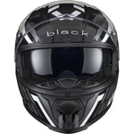 Black Apex Triple Full Face Motorcycle Helmet