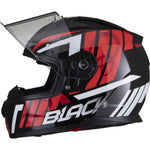 Black Apex Triple Full Face Motorcycle Helmet