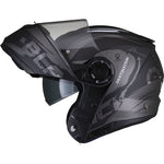 Black Optimus II Destination Flip Front Motorcycle Helmet & Visor Kit