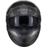 Black Optimus II Destination Flip Front Motorcycle Helmet & Visor Kit