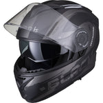 Black Optimus II Destination Flip Front Motorcycle Helmet & Visor Kit