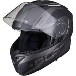 Black Optimus II Destination Flip Front Motorcycle Helmet & Visor Kit