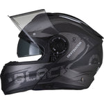 Black Optimus II Destination Flip Front Motorcycle Helmet & Visor Kit