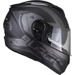 Black Optimus II Destination Flip Front Motorcycle Helmet