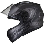 Black Optimus II Destination Flip Front Motorcycle Helmet