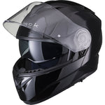 Black Optimus II Flip Front Motorcycle Helmet