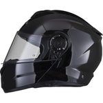 Black Optimus II Flip Front Motorcycle Helmet