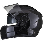 Black Optimus II Flip Front Motorcycle Helmet