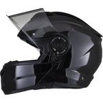 Black Optimus II Flip Front Motorcycle Helmet