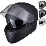 Black Optimus II Flip Front Motorcycle Helmet