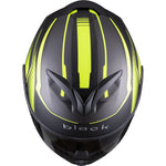 Black Optimus II Infinity Flip Front Motorcycle Helmet