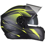 Black Optimus II Infinity Flip Front Motorcycle Helmet & Visor Kit