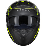 Black Optimus II Infinity Flip Front Motorcycle Helmet