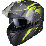 Black Optimus II Infinity Flip Front Motorcycle Helmet & Visor Kit