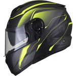 Black Optimus II Infinity Flip Front Motorcycle Helmet