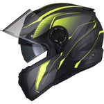 Black Optimus II Infinity Flip Front Motorcycle Helmet