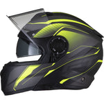 Black Optimus II Infinity Flip Front Motorcycle Helmet & Visor Kit