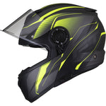 Black Optimus II Infinity Flip Front Motorcycle Helmet