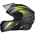 Black Optimus II Infinity Flip Front Motorcycle Helmet & Visor Kit