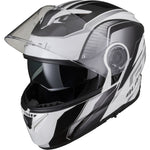 Black Optimus II Infinity Flip Front Motorcycle Helmet