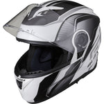 Black Optimus II Infinity Flip Front Motorcycle Helmet