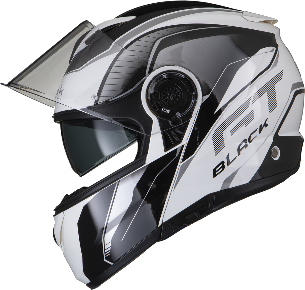 Black Optimus II Infinity Flip Front Motorcycle Helmet