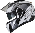 Black Optimus II Infinity Flip Front Motorcycle Helmet