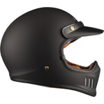 Black Royale Solid Retro Motorcycle Helmet