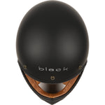 Black Royale Solid Retro Motorcycle Helmet