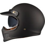 Black Royale Solid Retro Motorcycle Helmet