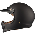 Black Royale Solid Retro Motorcycle Helmet