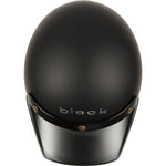 Black Royale Solid Retro Motorcycle Helmet