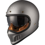 Black Royale Solid Retro Motorcycle Helmet