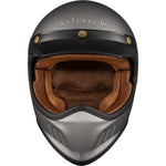 Black Royale Solid Retro Motorcycle Helmet & Visor