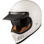 Black Royale Solid Retro Motorcycle Helmet