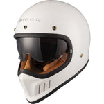 Black Royale Solid Retro Motorcycle Helmet