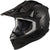 Black Gravel Solid Motocross Helmet & Peak