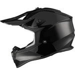 Black Gravel Solid Motocross Helmet & Peak