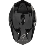 Black Gravel Solid Motocross Helmet & Peak