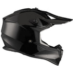 Black Gravel Solid Motocross Helmet & Peak