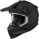 Black Gravel Solid Motocross Helmet & Peak