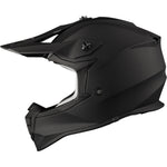 Black Gravel Solid Motocross Helmet & Peak